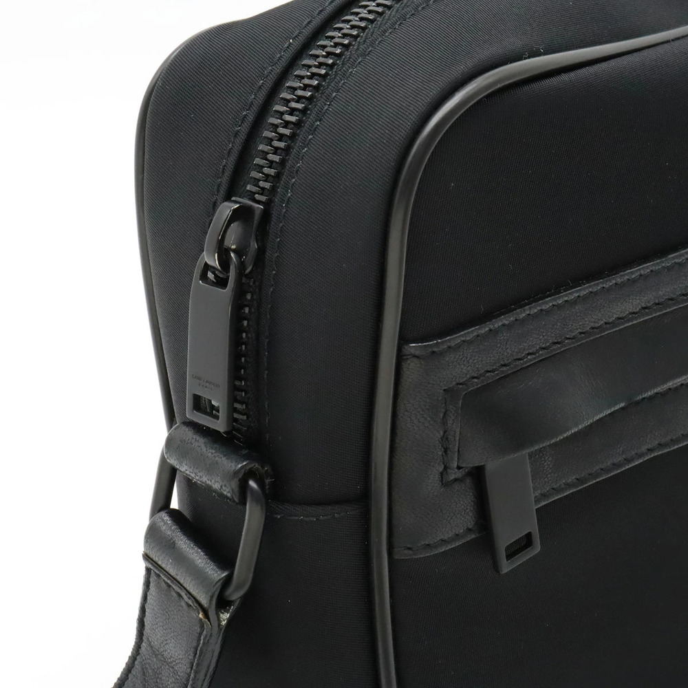 SAINT LAURENT PARIS Yves YSL Camp Camera Bag Shoulder Leather Black - Picture 6 of 7